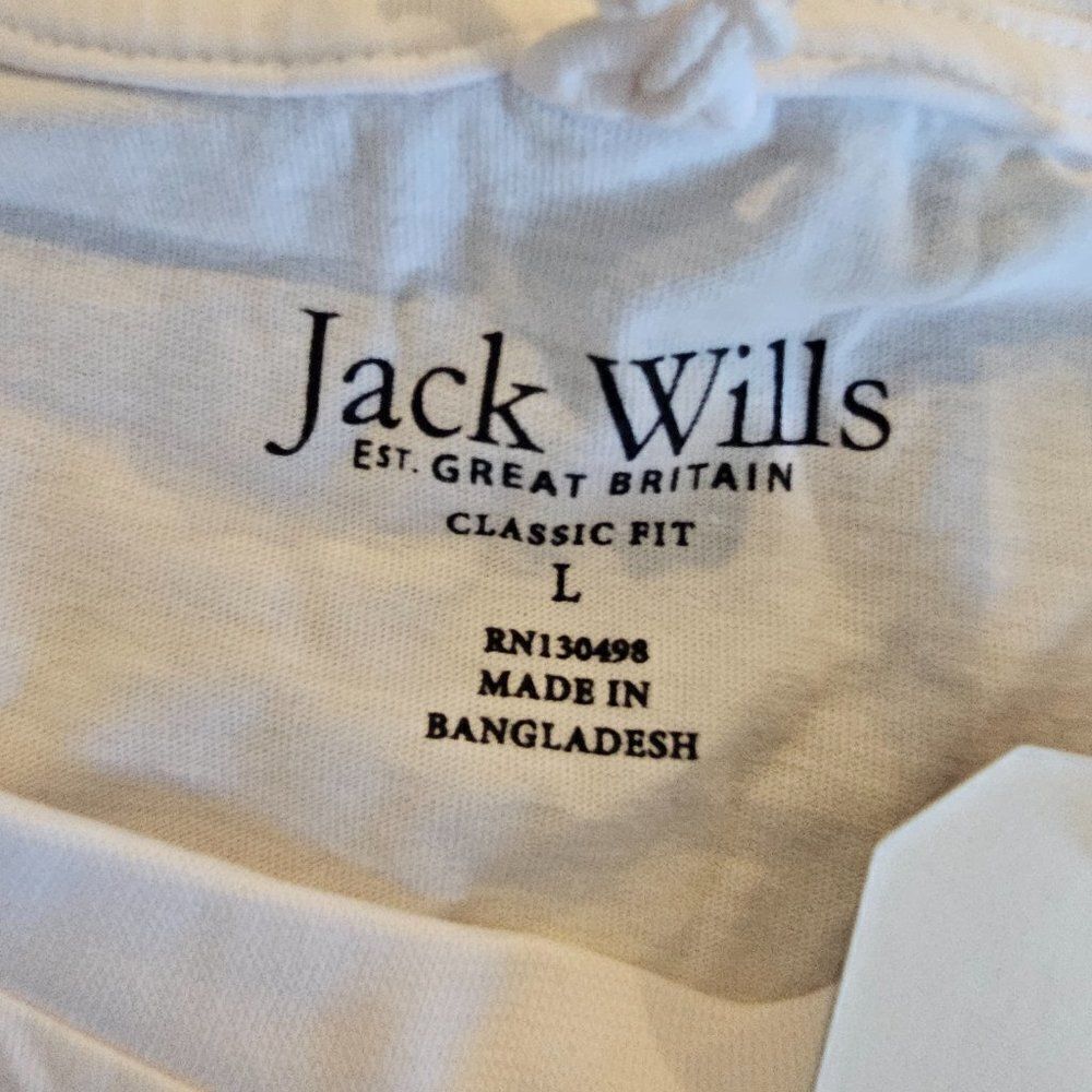 Jack Wills Men's White Sutton Logo Short Sleeve T-Shirt Size Large - Picture 7 of 10